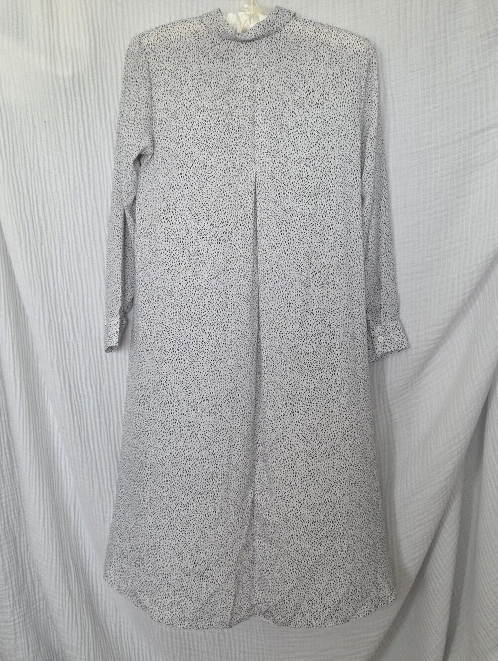 Women's Lightweight White & Black Dotted Tunic